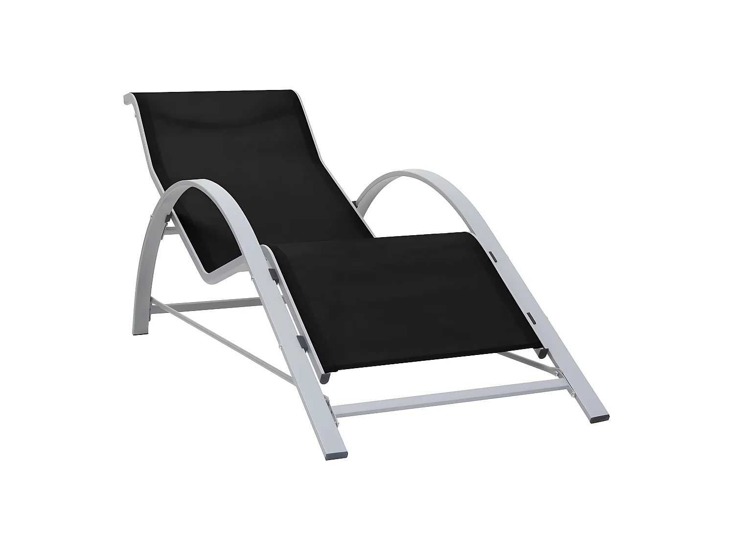 Ligbed textileen en aluminium zwart NL302534