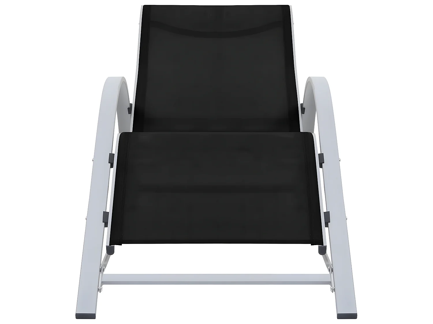 Ligbed textileen en aluminium zwart NL302534