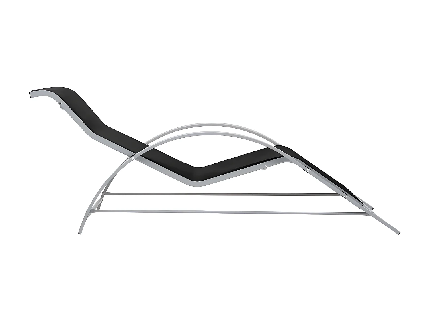 Ligbed textileen en aluminium zwart NL302534