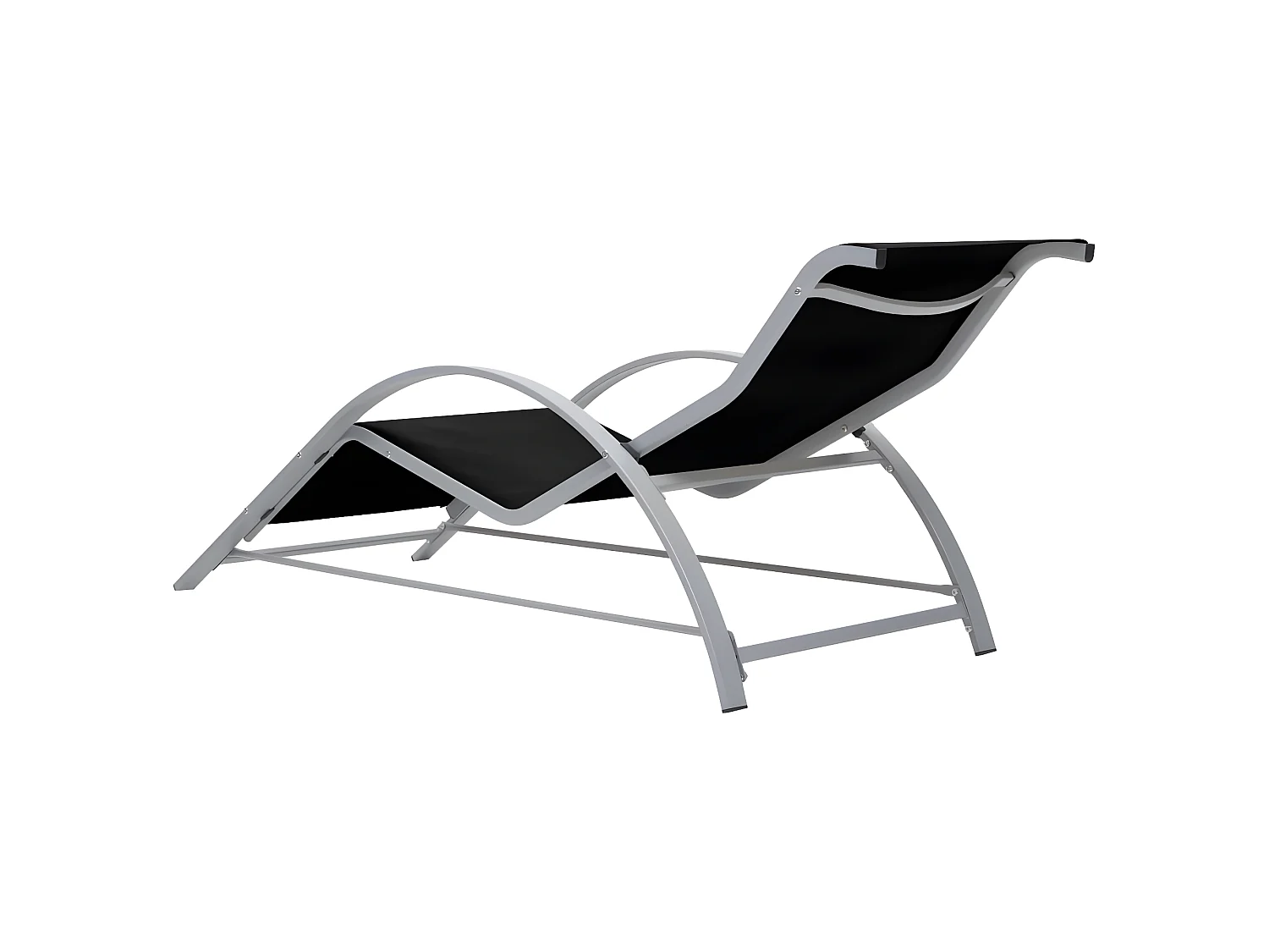 Ligbed textileen en aluminium zwart NL302534