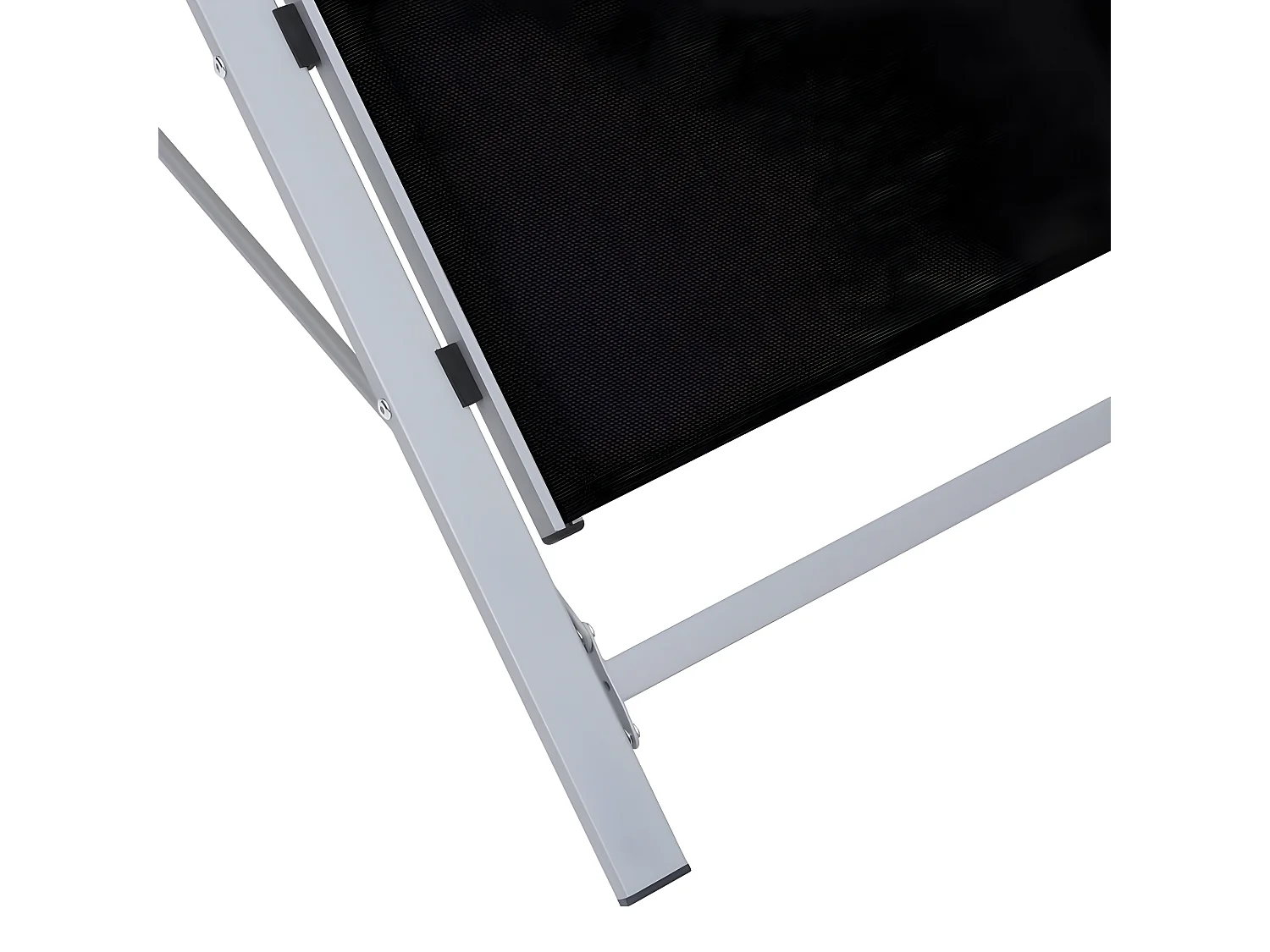 Ligbed textileen en aluminium zwart NL302534