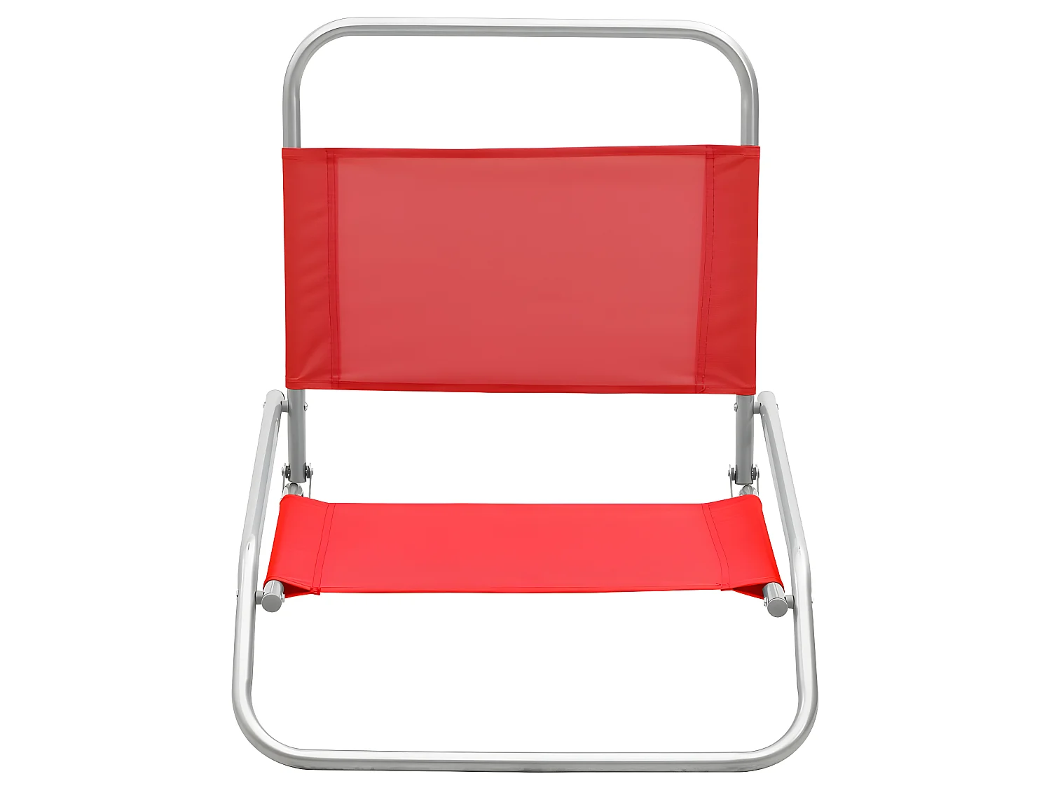 Bains de soleil pliables 2 pcs Rouge Tissu SEF51442