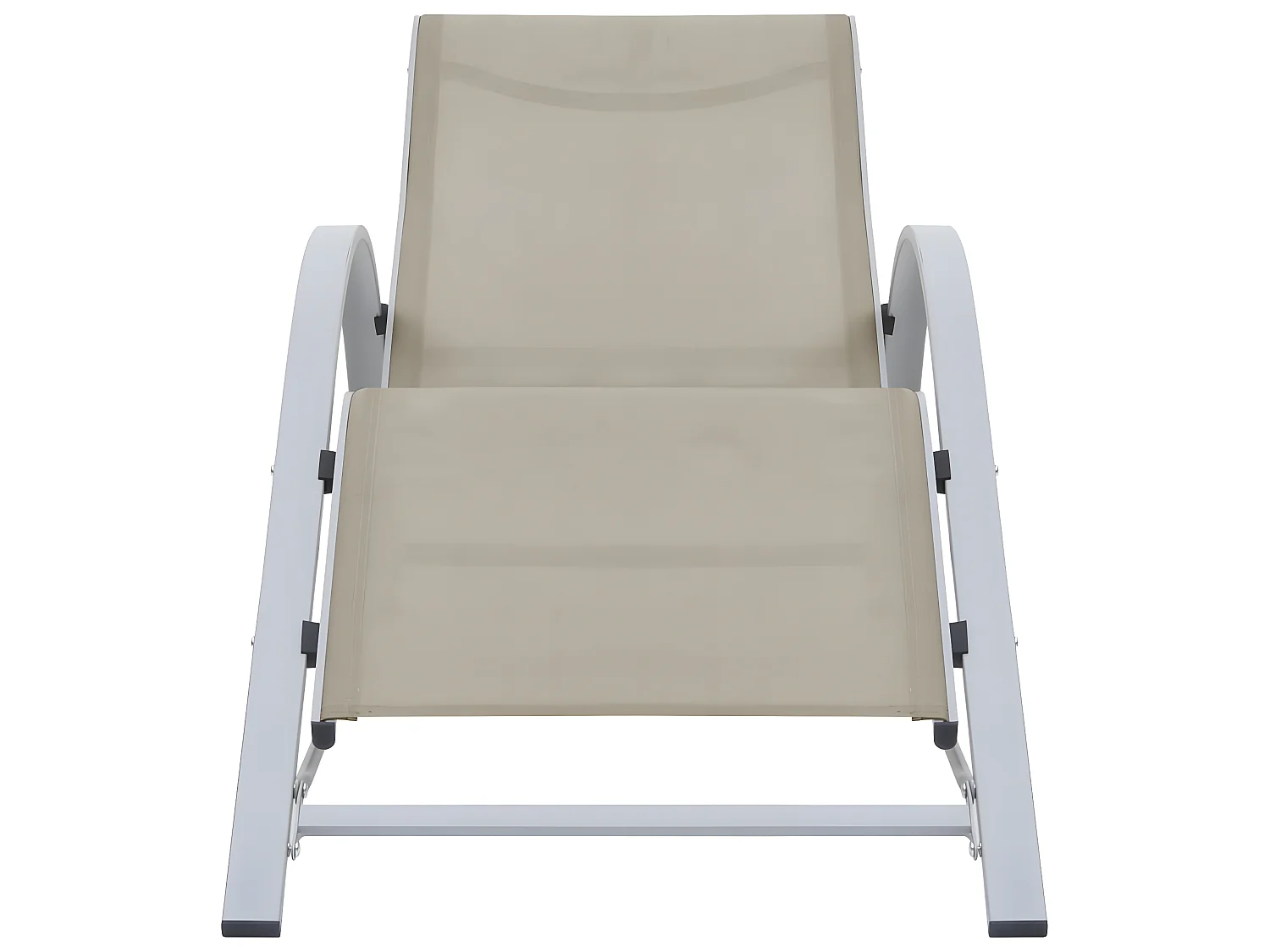 Tumbona textilene y aluminio crema ES86180