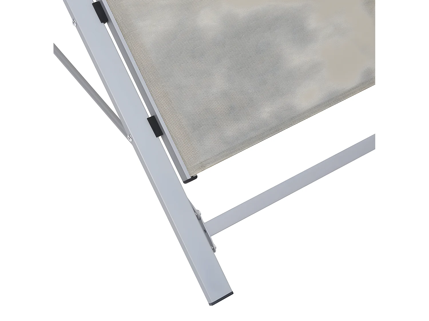 Tumbona textilene y aluminio crema ES86180