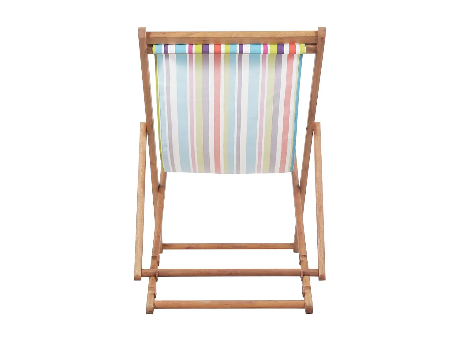 Bain de soleil pliable de plage Tissu et cadre en bois Multicolore SEF10810