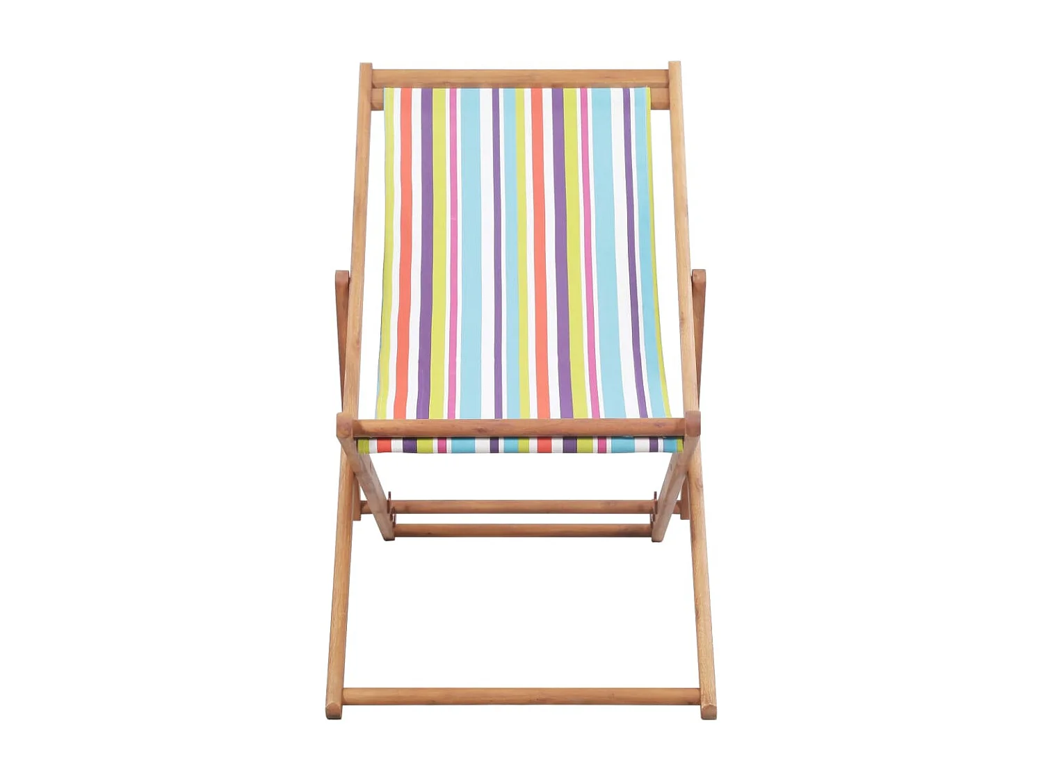 Bain de soleil pliable de plage Tissu et cadre en bois Multicolore SEF10810
