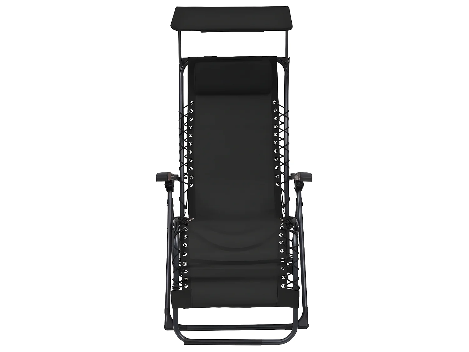 Terrasstoelen 2 st inklapbaar textileen zwart NL935607