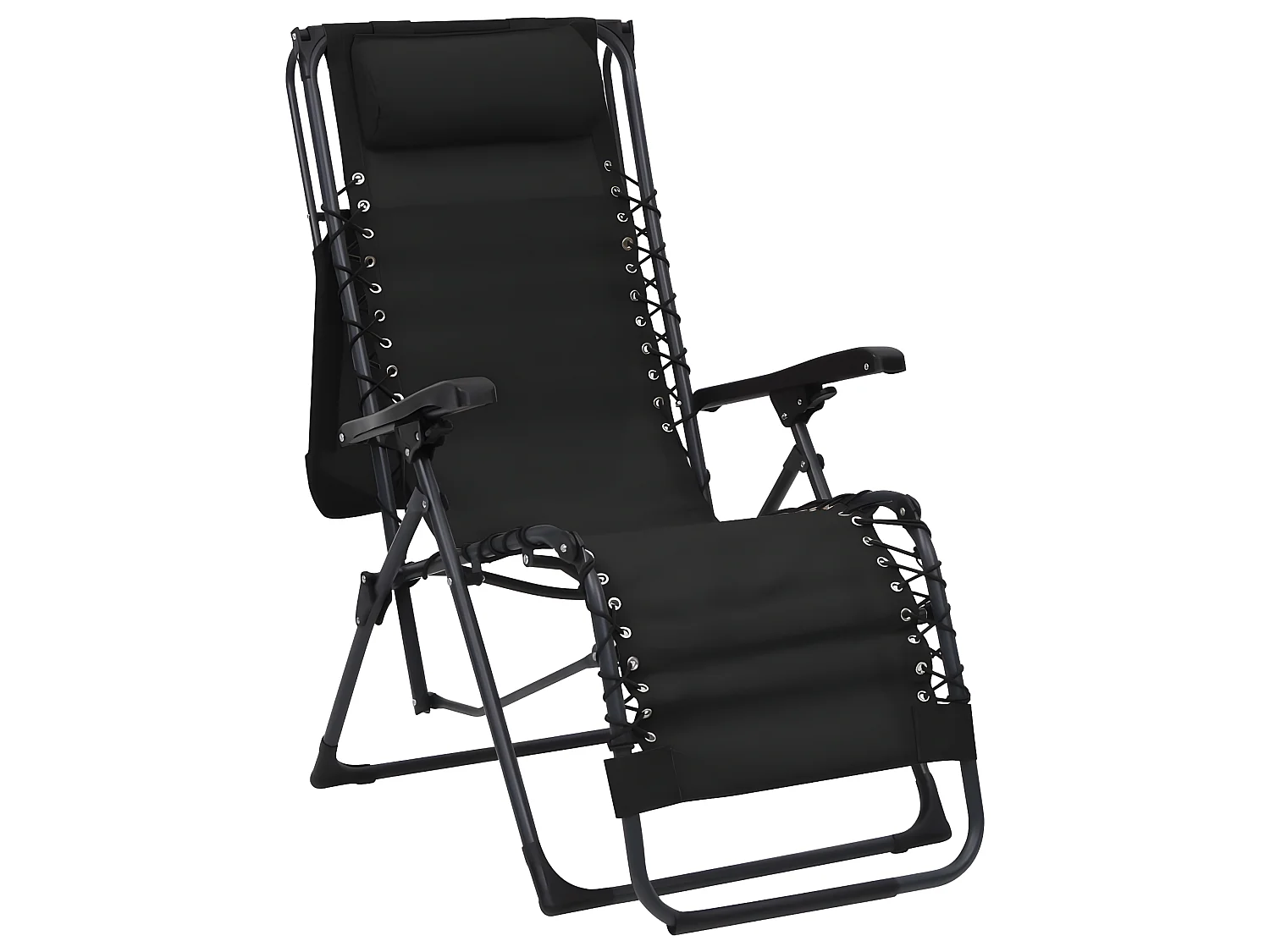 Sillas plegables 2 unidades textilene negro ES53023