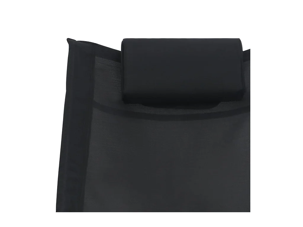 Ligbed met kussen textileen zwart NL211993