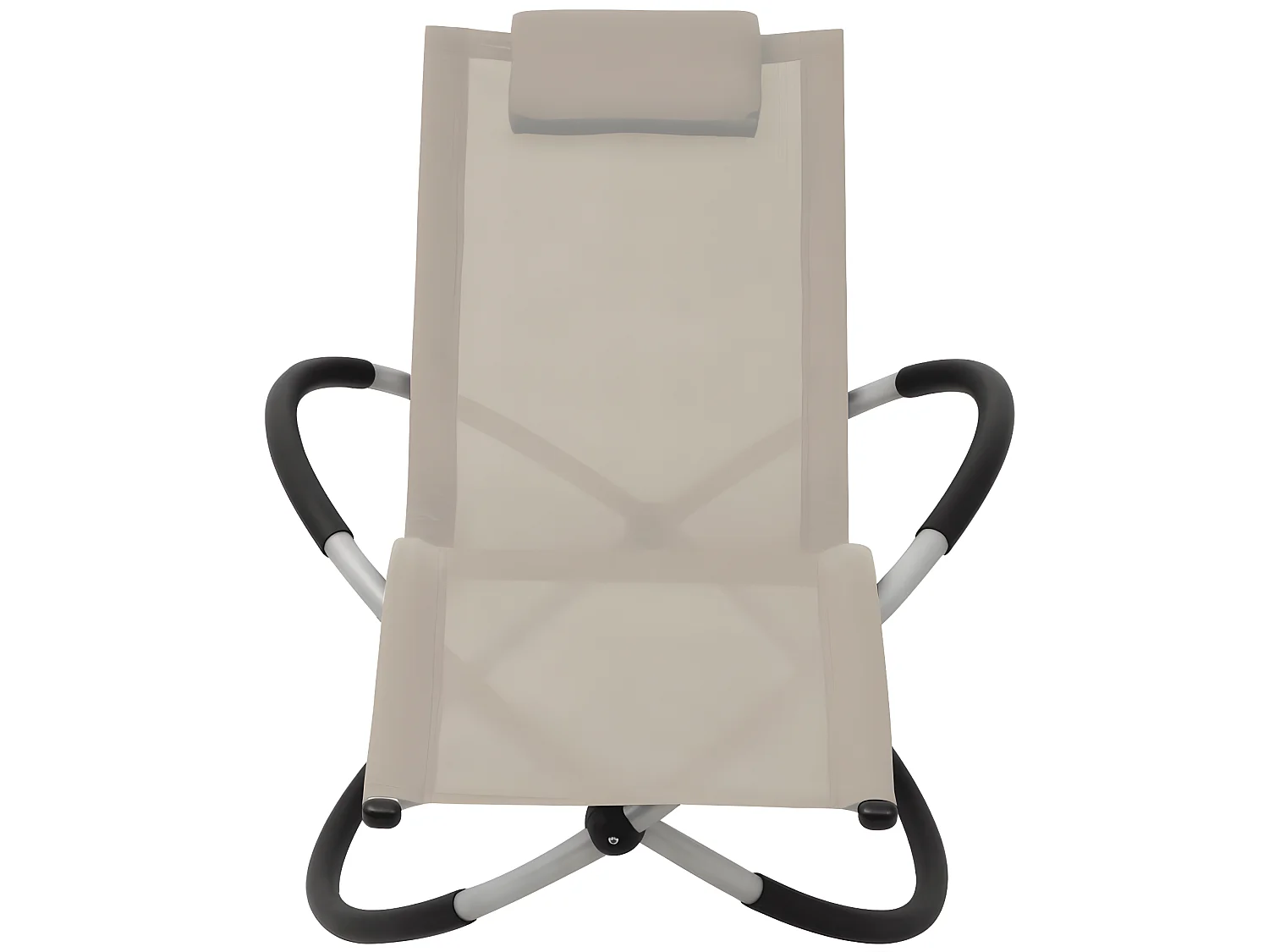 Bain de soleil géométrique d'extérieur Acier Crème SEF52413