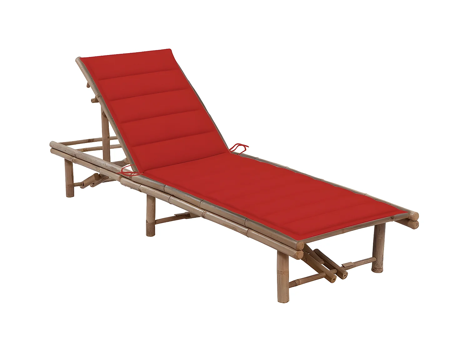 Bain de soleil de jardin avec coussin Bambou SEF26008