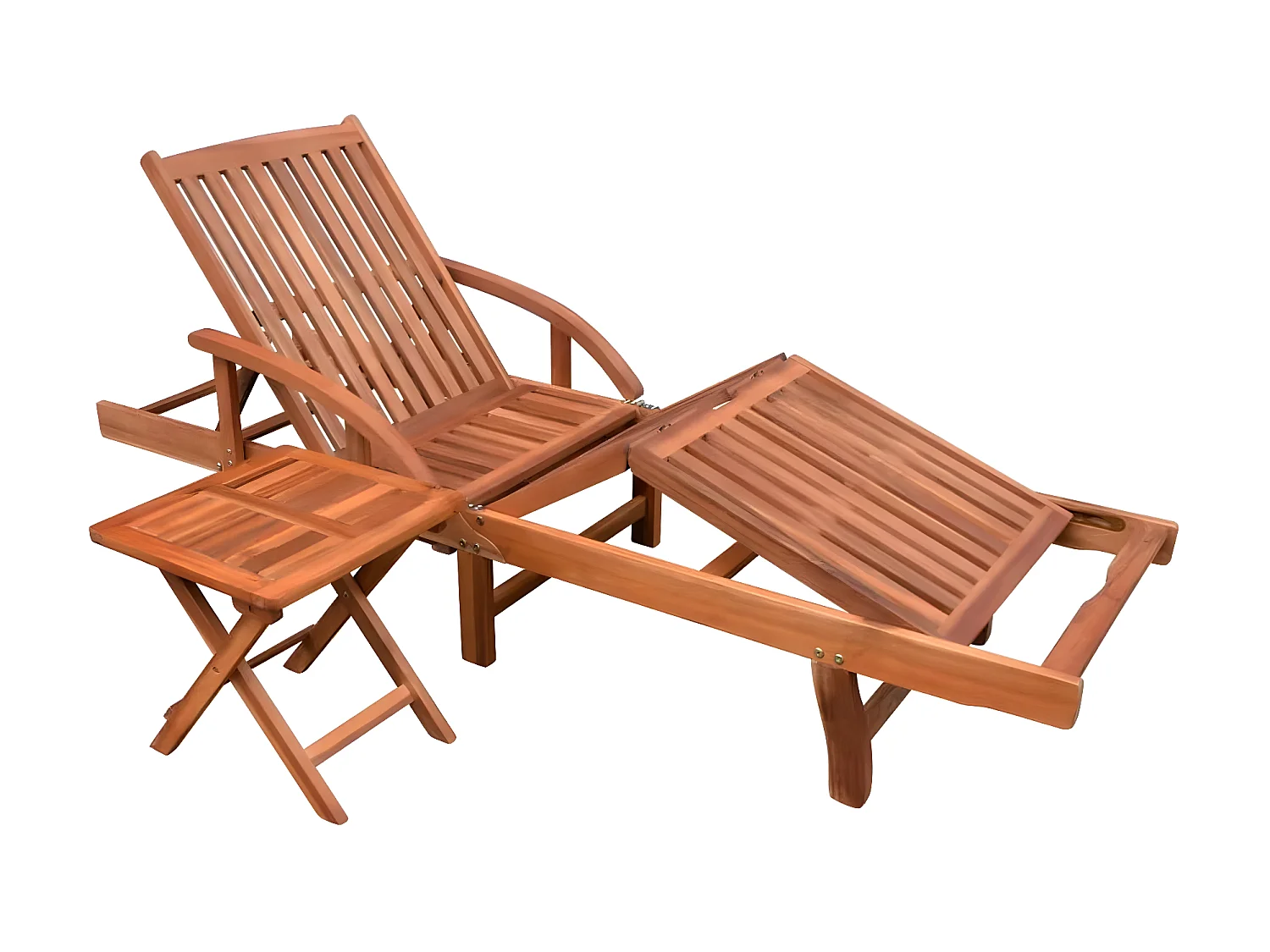 Ligbed met tafel massief acaciahout NL141184