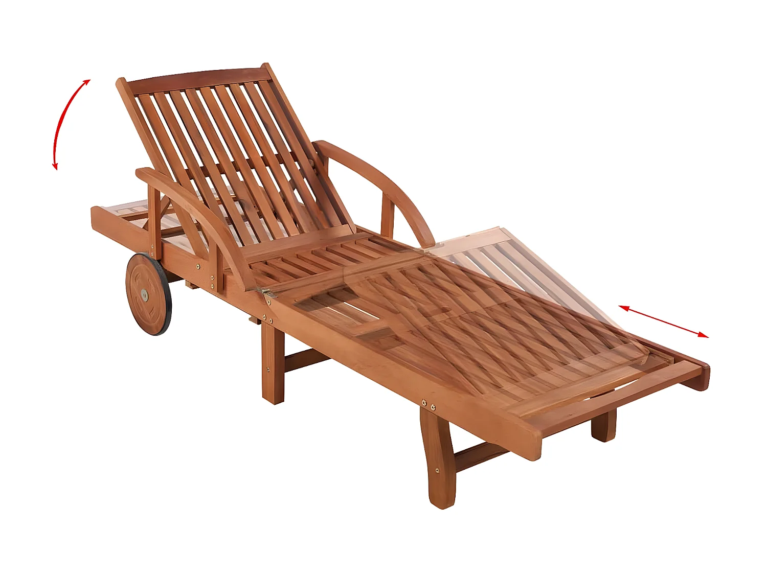 Bain de soleil avec table Bois d'acacia solide SEF84495