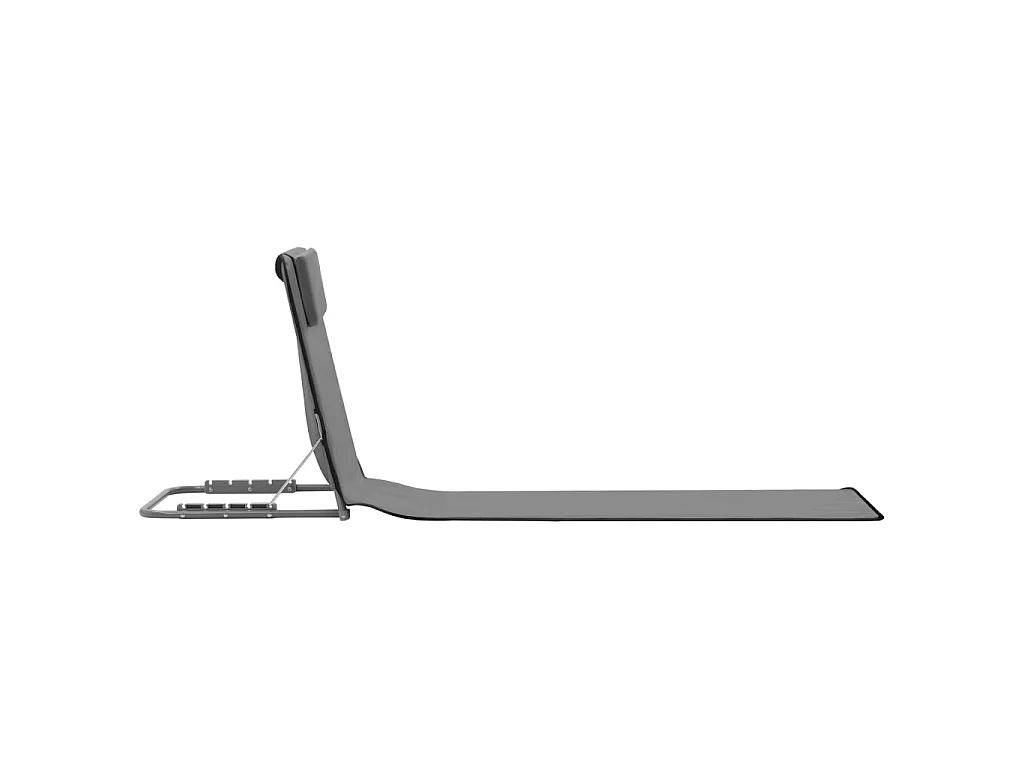 Bains de soleil pliables 2 pcs Acier et tissu Gris PEWV45865