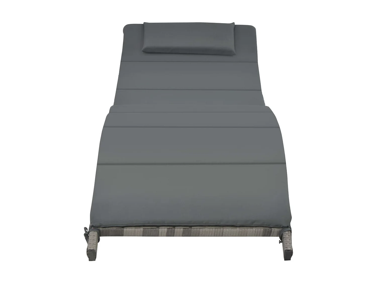 Set de muebles de jardín plegables 3 pzas ratán sintético gris ES95138