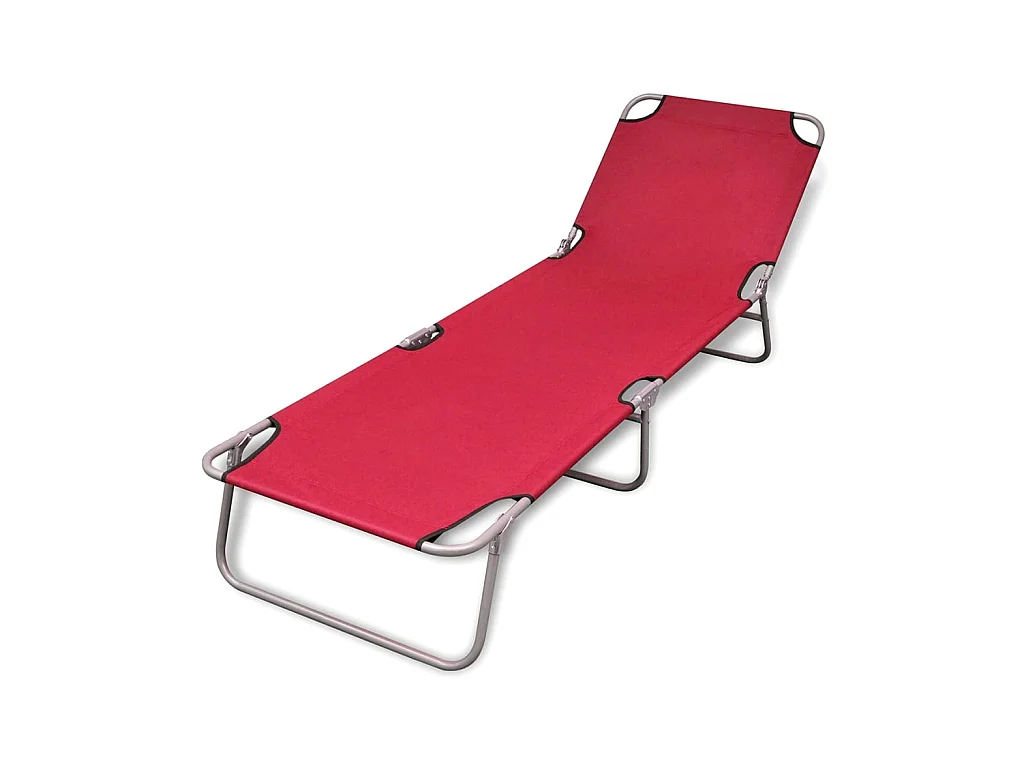 Bain de soleil pliable Acier enduit de poudre Rouge SEF86037