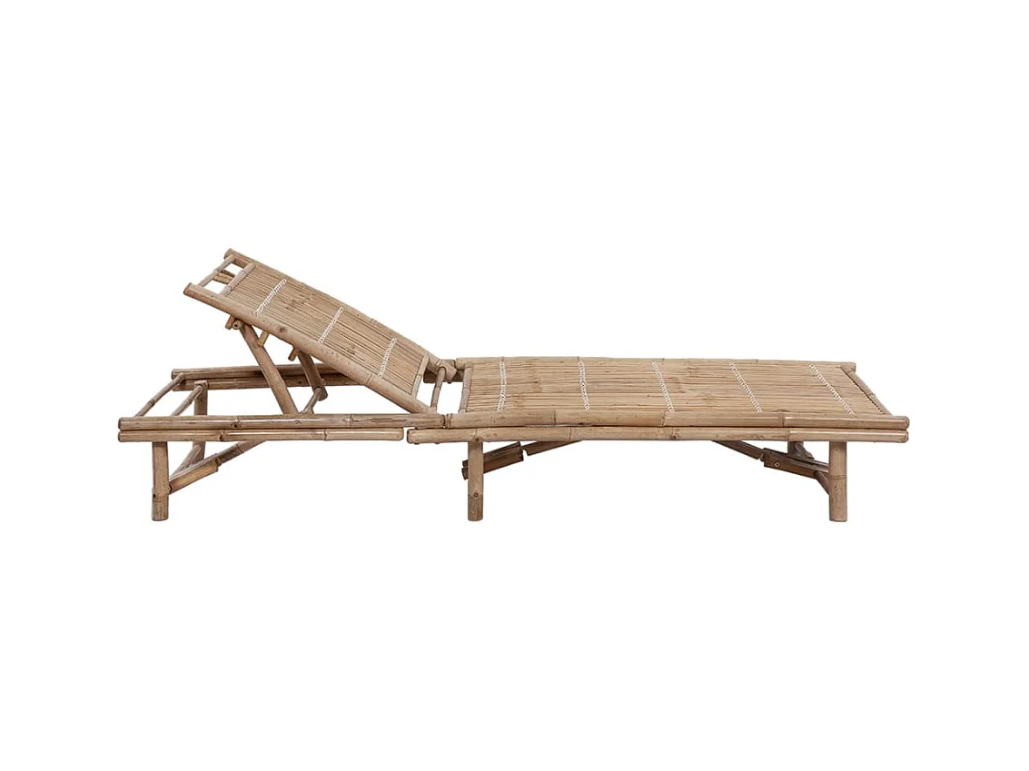 Bain de soleil de jardin avec coussin Bambou SEF33320
