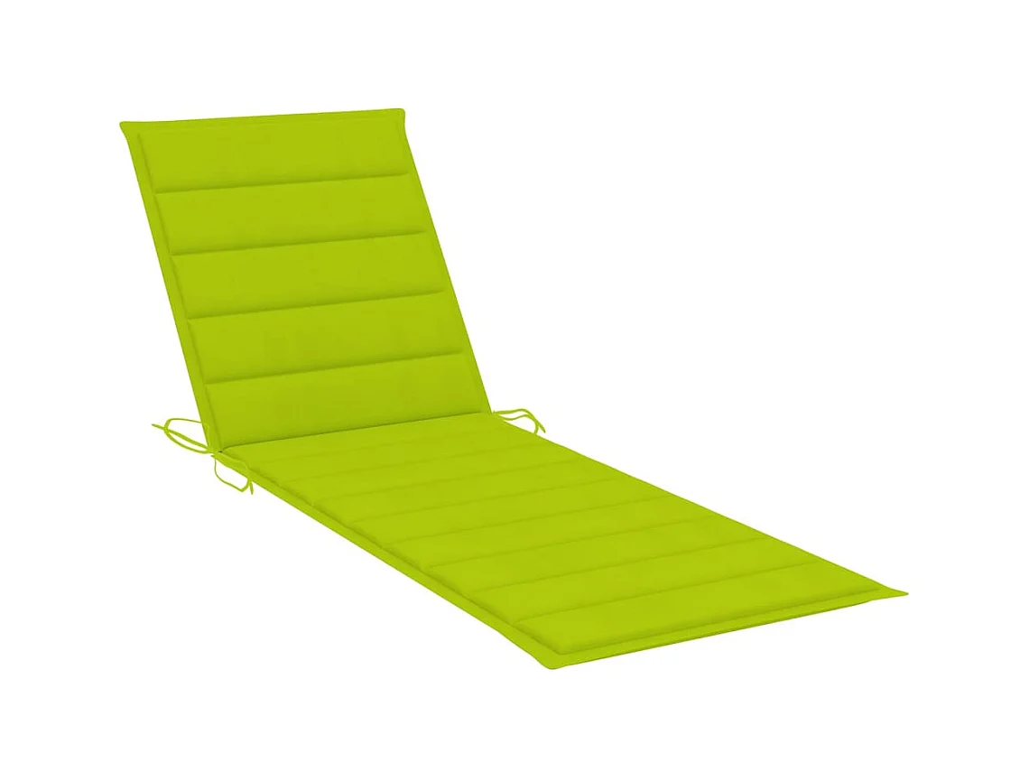 Tumbona de jardín con cojín bambú ES48930