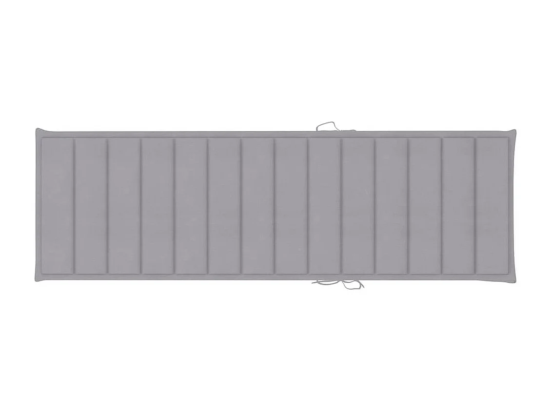 Bain de soleil avec coussin gris Bois de pin imprégné SEF39358