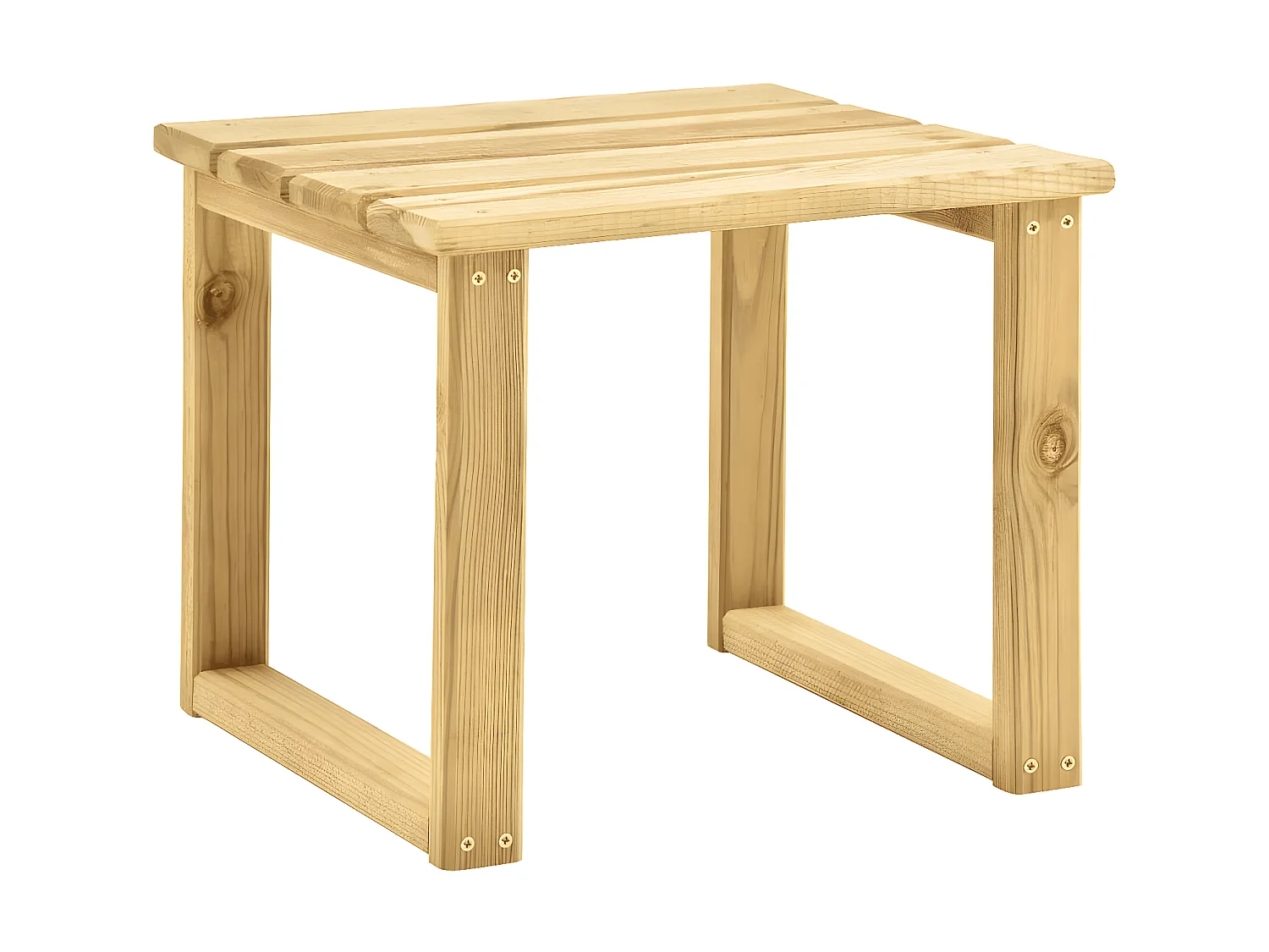 Bain de soleil de jardin avec table et coussin Pin imprégné SEF47114