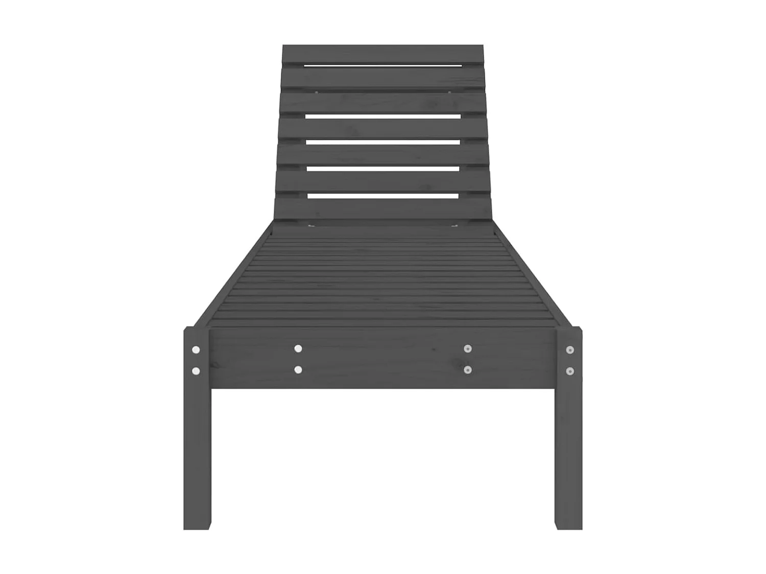 Tumbonas 2 unidades madera maciza de pino gris 199,5x60x74 cm ES60510