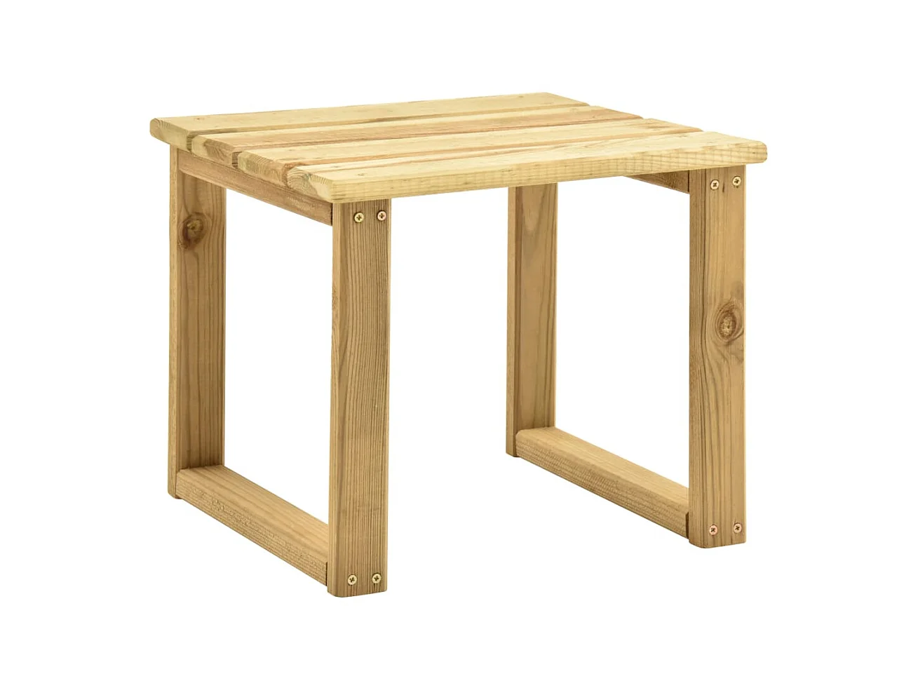 Bain de soleil de jardin avec table et coussin Pin imprégné SEF46036