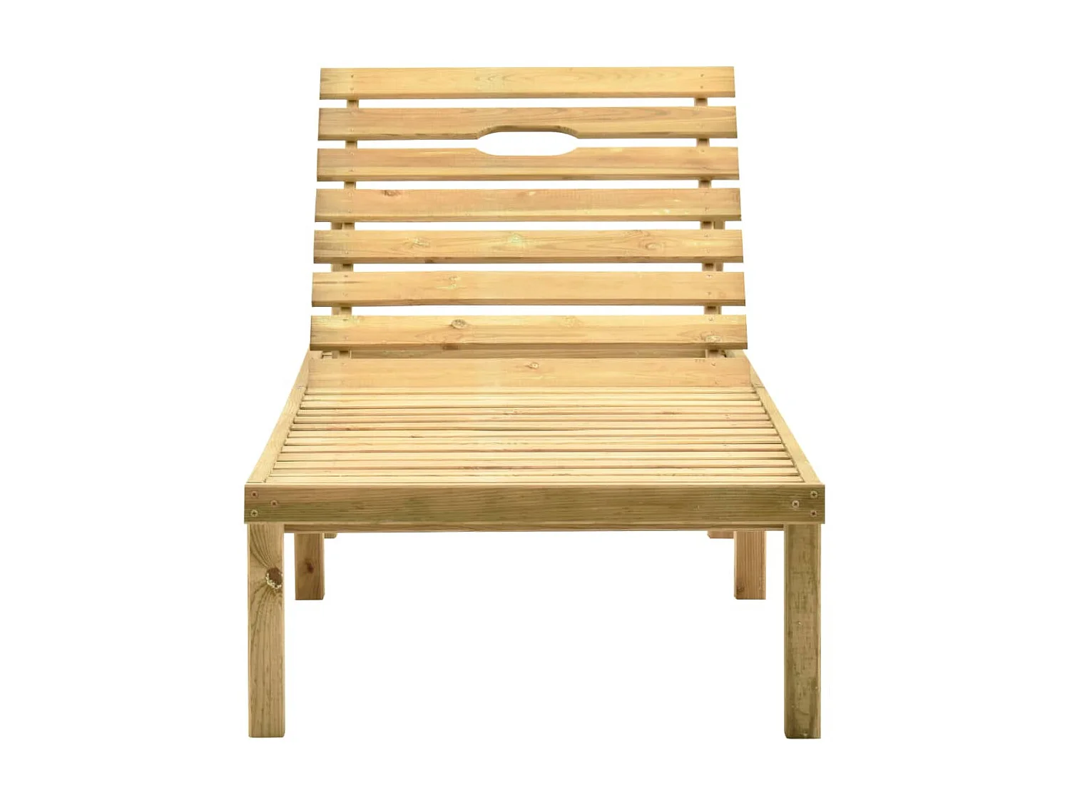 Bain de soleil de jardin avec table et coussin Pin imprégné SEF58356