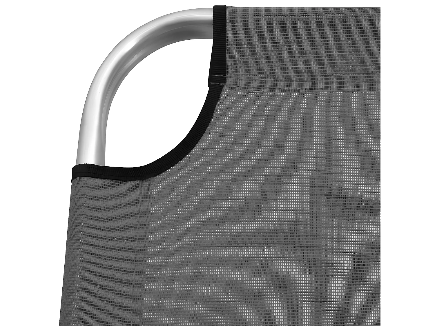 Bain de soleil pliable extra haute pour seniors Gris Aluminium SEF49705