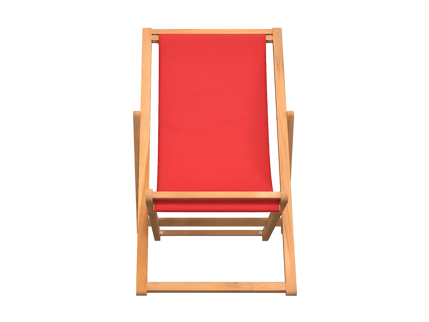 Bain de soleil pliable Bois de teck solide Rouge SEF12140