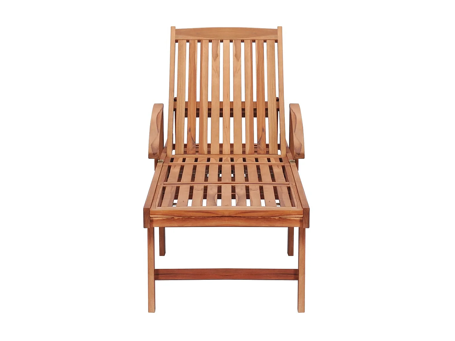 Tumbona con cojín rojo tinto madera maciza de teca ES99287