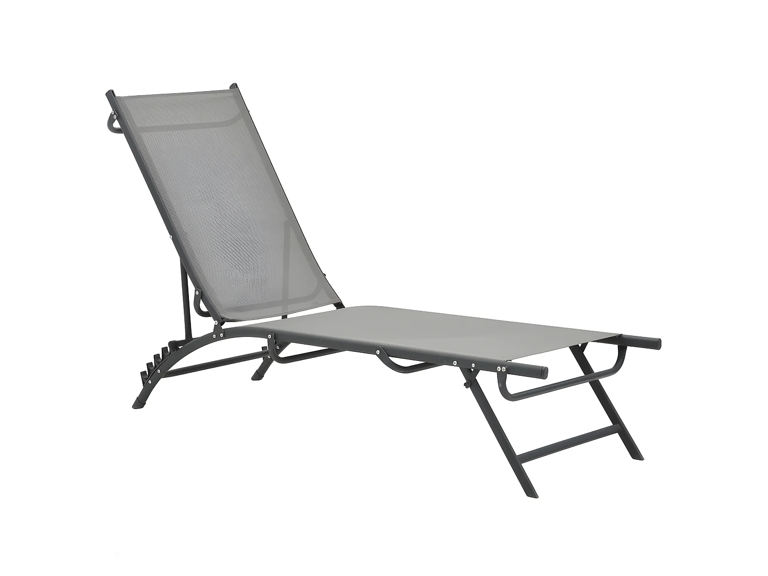 Bains de soleils 2 pcs Textilène et acier SEF12833