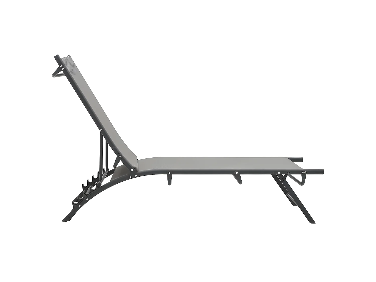 Bains de soleils 2 pcs Textilène et acier SEF12833