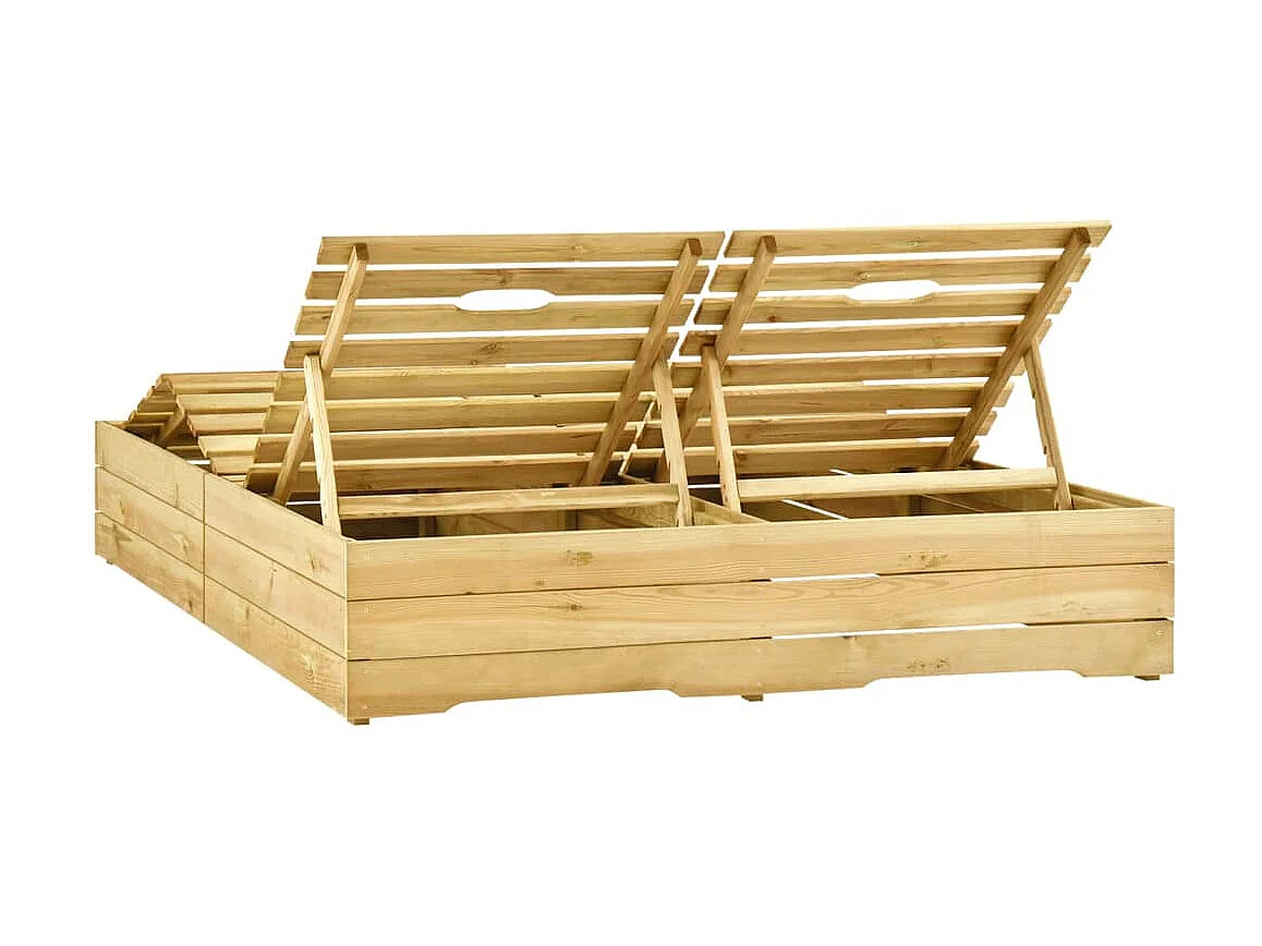 Bain de soleil double Bois de pin imprégné de vert SEF43975