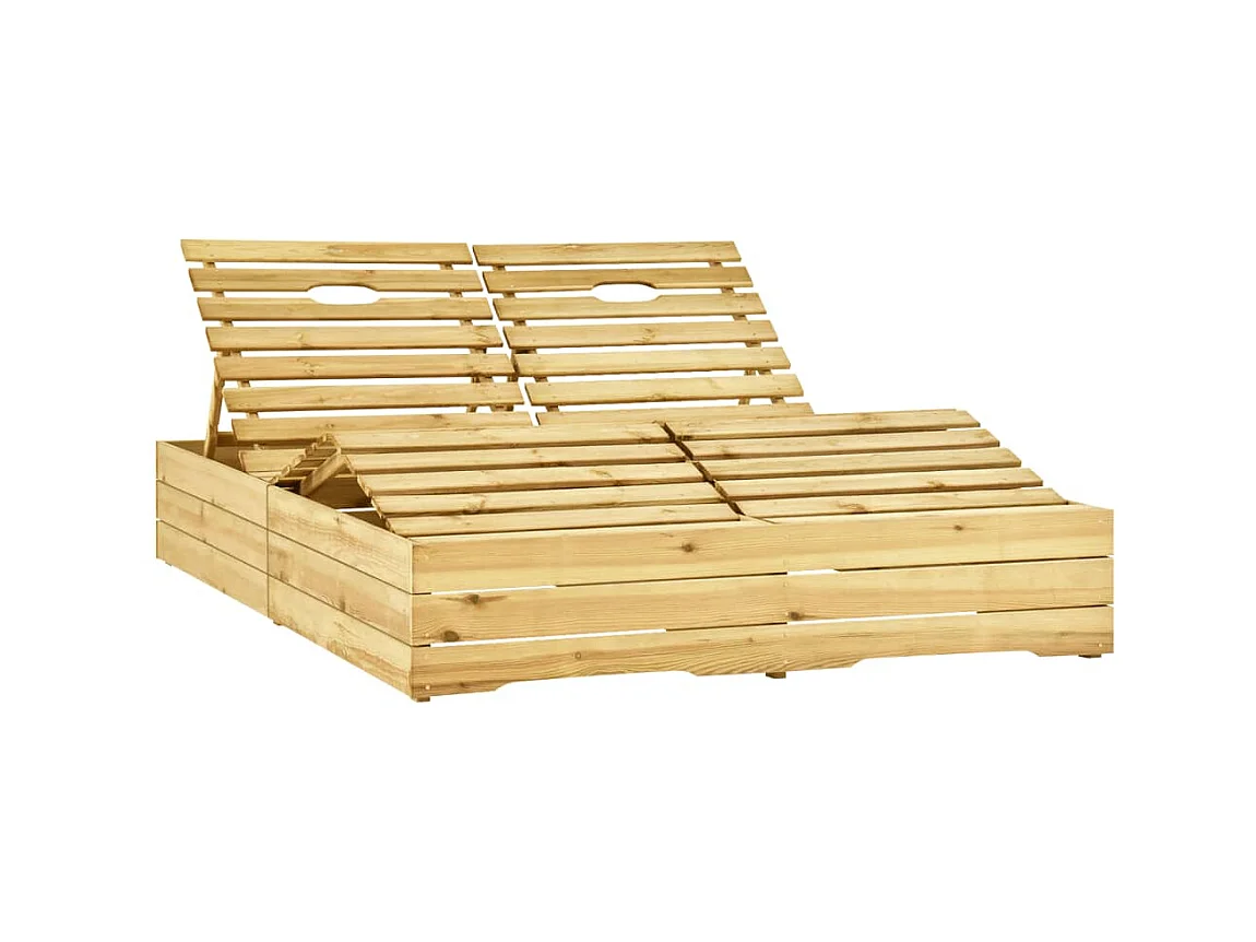 Bain de soleil double Bois de pin imprégné de vert SEF43975