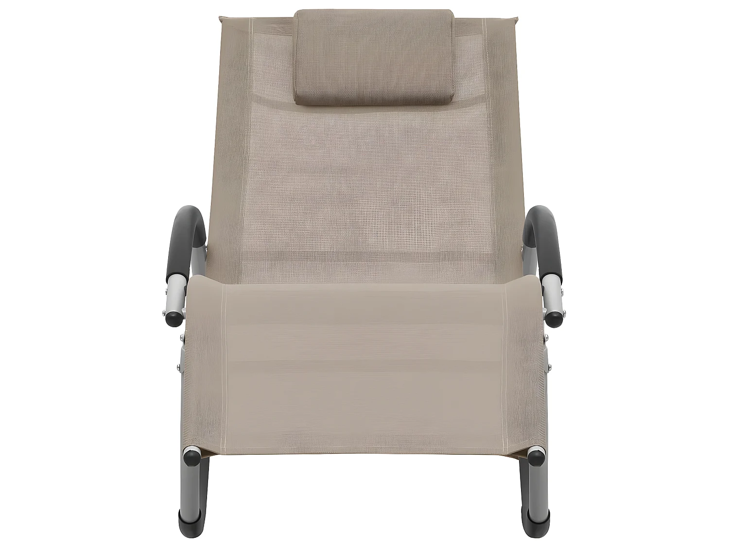 Tumbona con almohada textileno taupe ES81495