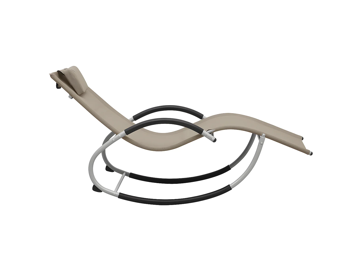 Tumbona con almohada textileno taupe ES81495