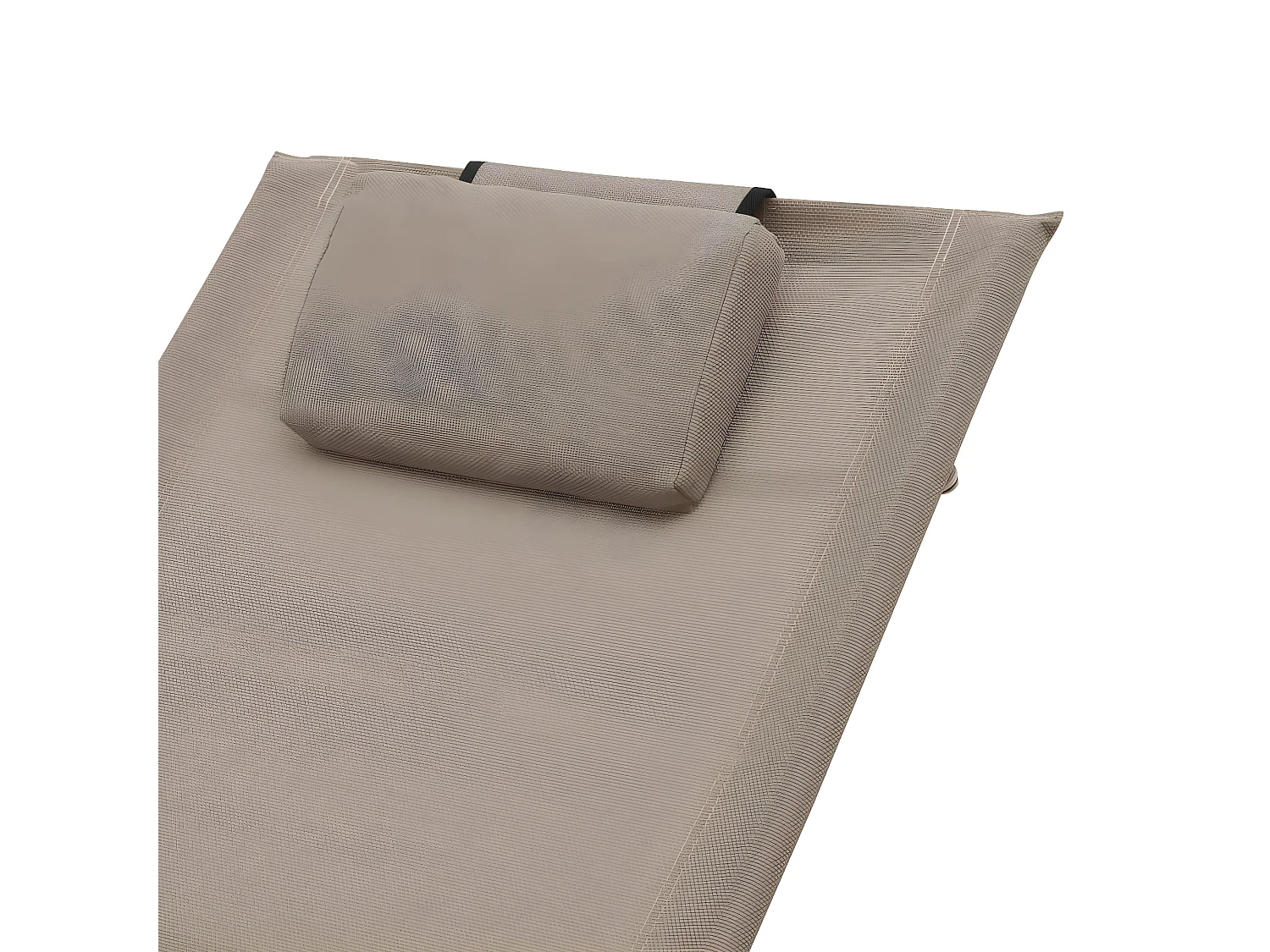 Tumbona con almohada textileno taupe ES81495
