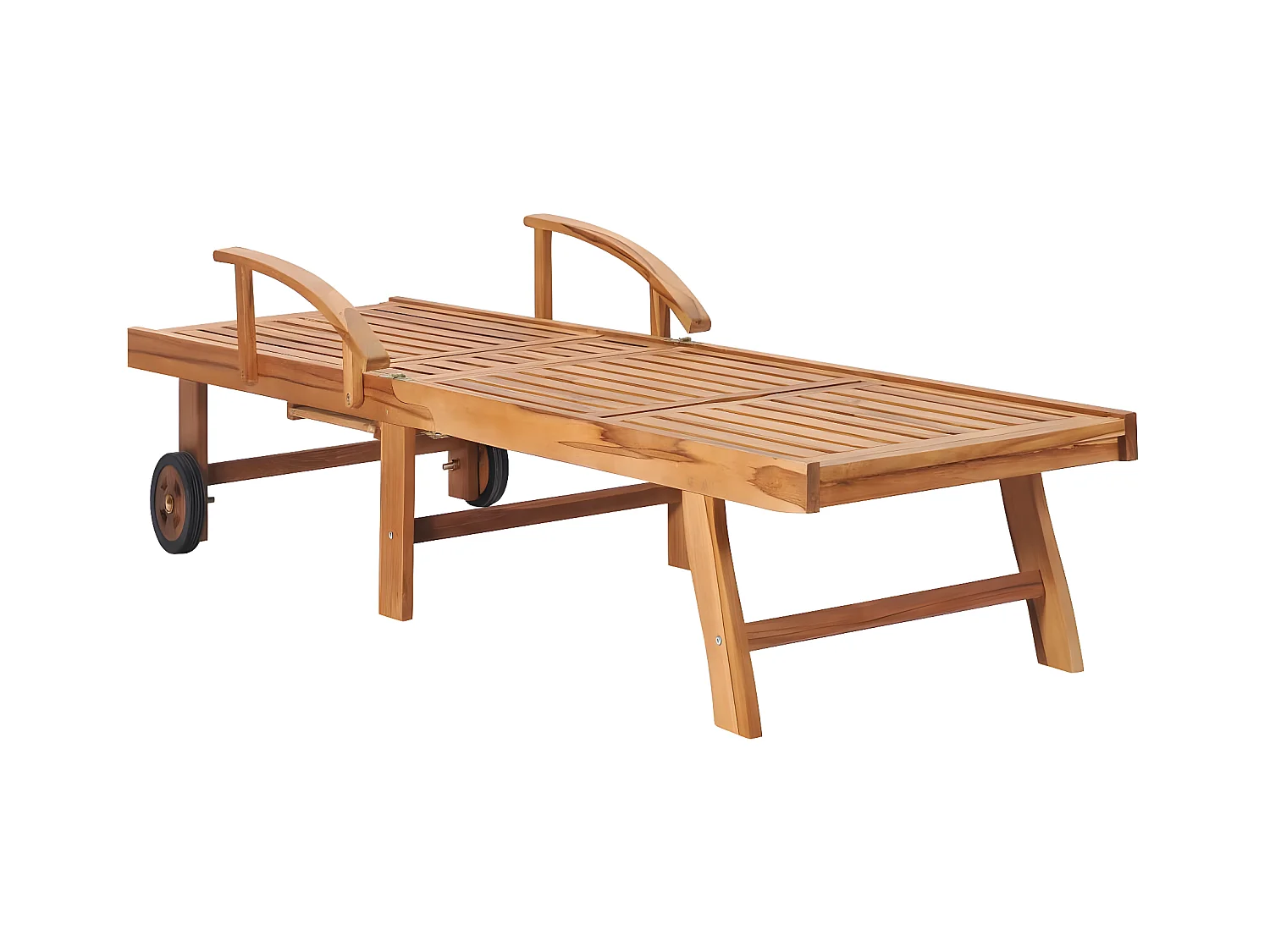 Bain de soleil avec coussin vert vif Bois de teck solide PEWV47309