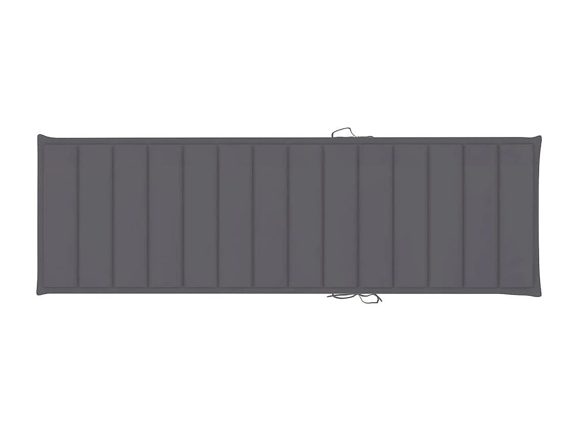 Bain de soleil de jardin avec table et coussin Pin imprégné SEF41052