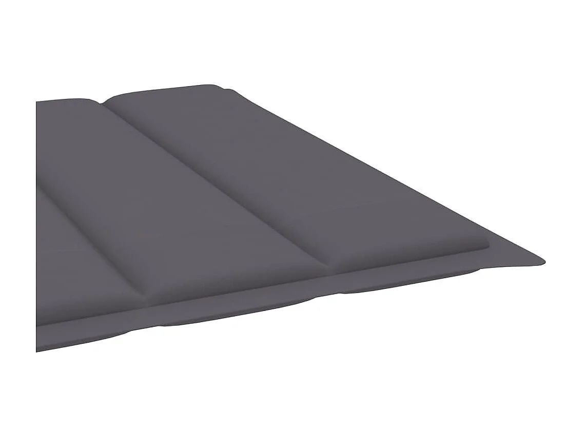 Bain de soleil de jardin avec table et coussin Pin imprégné SEF41052