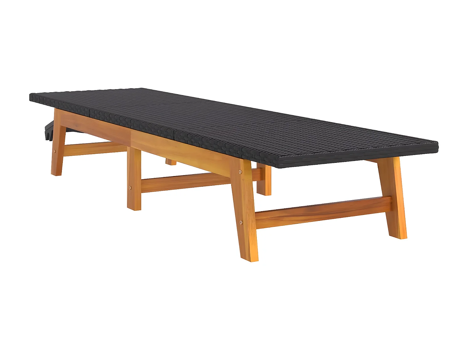 Tumbona con mesa ratán sintético y madera maciza de acacia ES27801