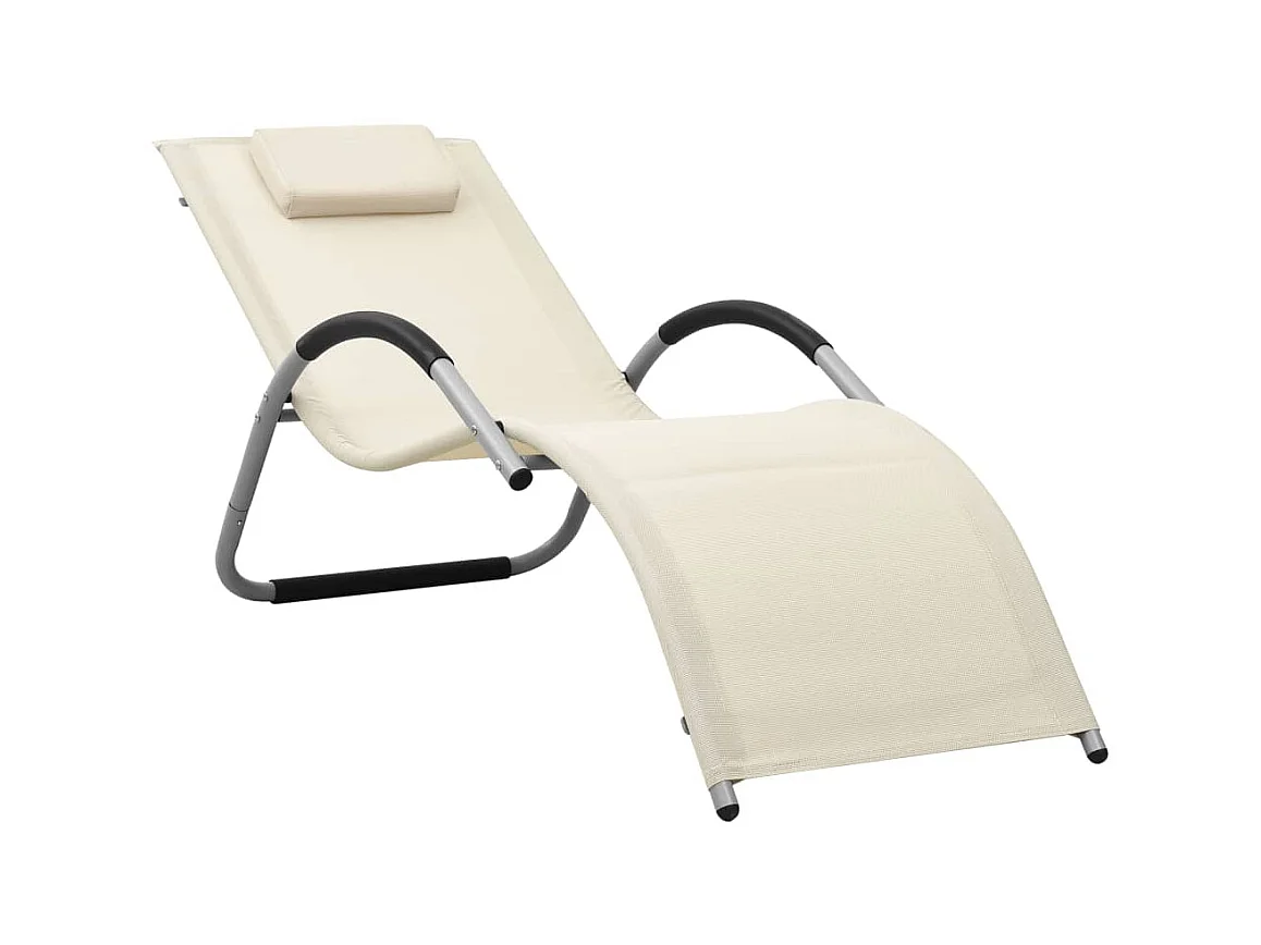 Bain de soleil Textilène Crème et gris SEF75419