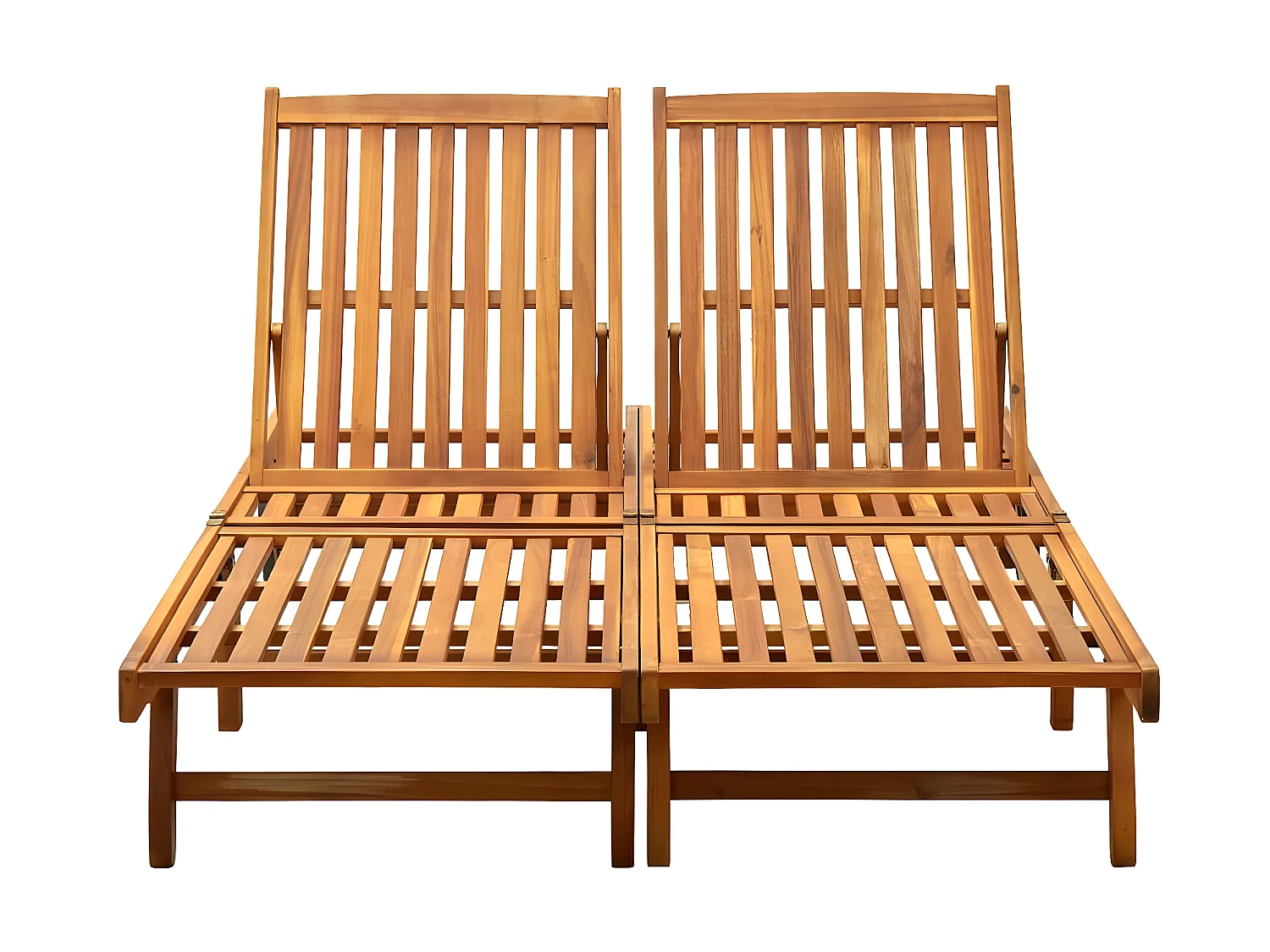 Tumbona para 2 personas madera maciza de acacia ES27510