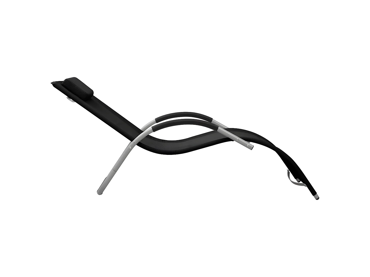 Ligbed textileen zwart en grijs NL136248