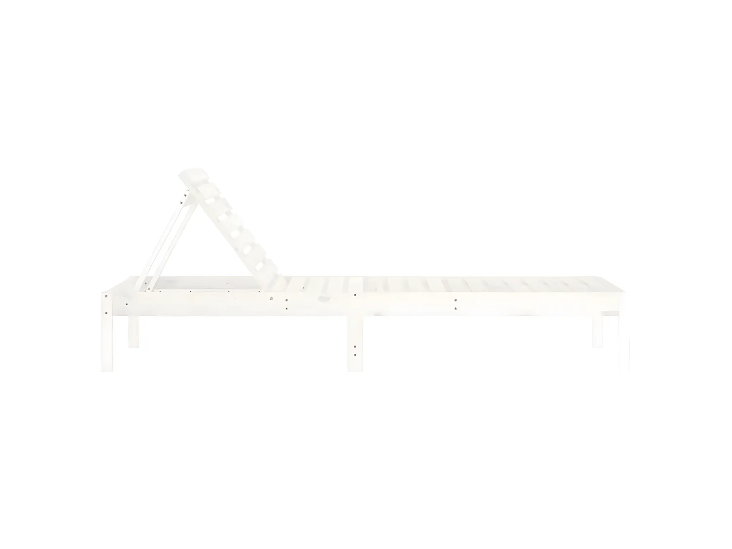 Bains de soleils 2 pcs blanc 199,5x60x74 cm bois massif de pin SEF66118