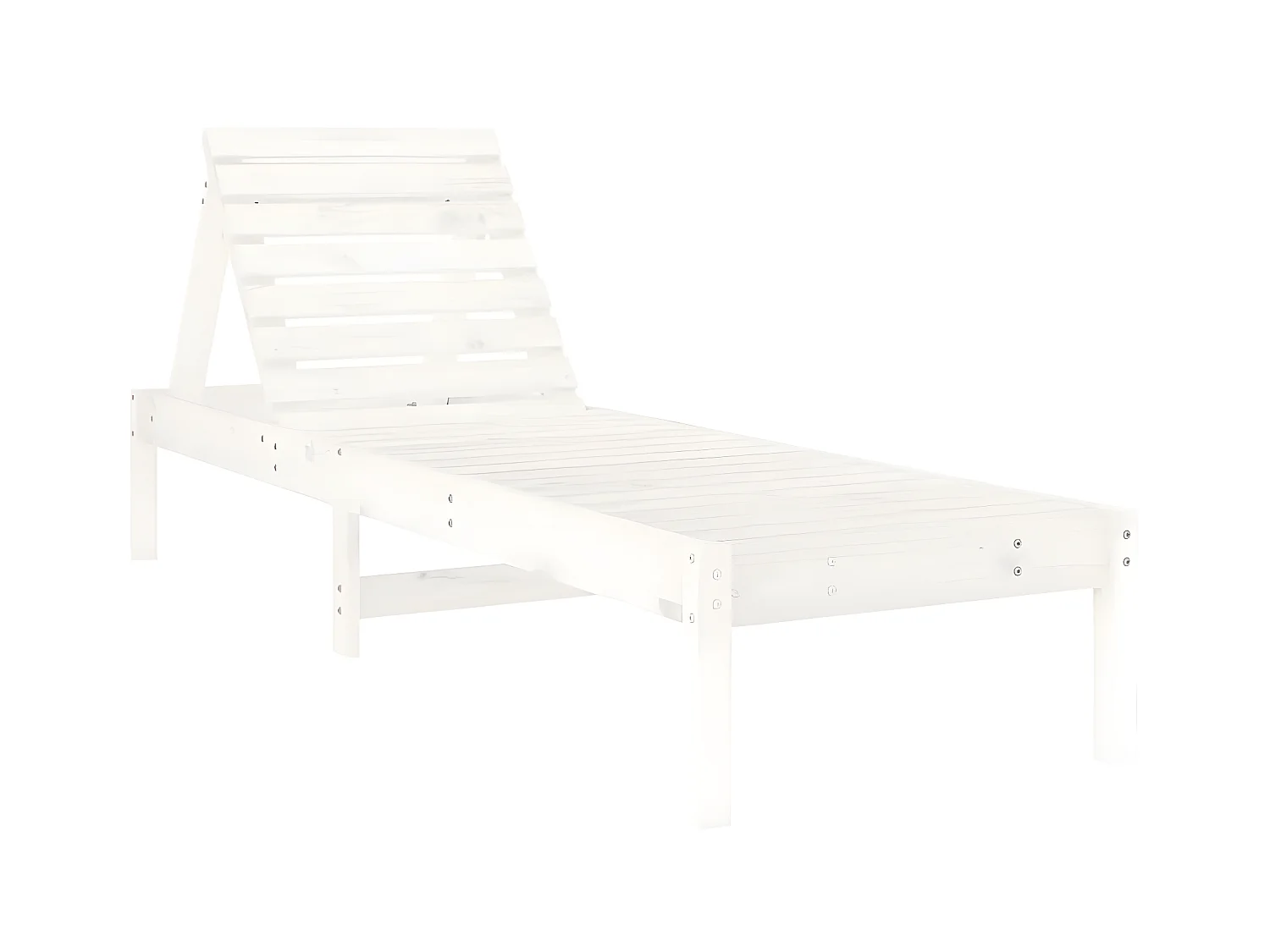 Bains de soleils 2 pcs blanc 199,5x60x74 cm bois massif de pin SEF66118