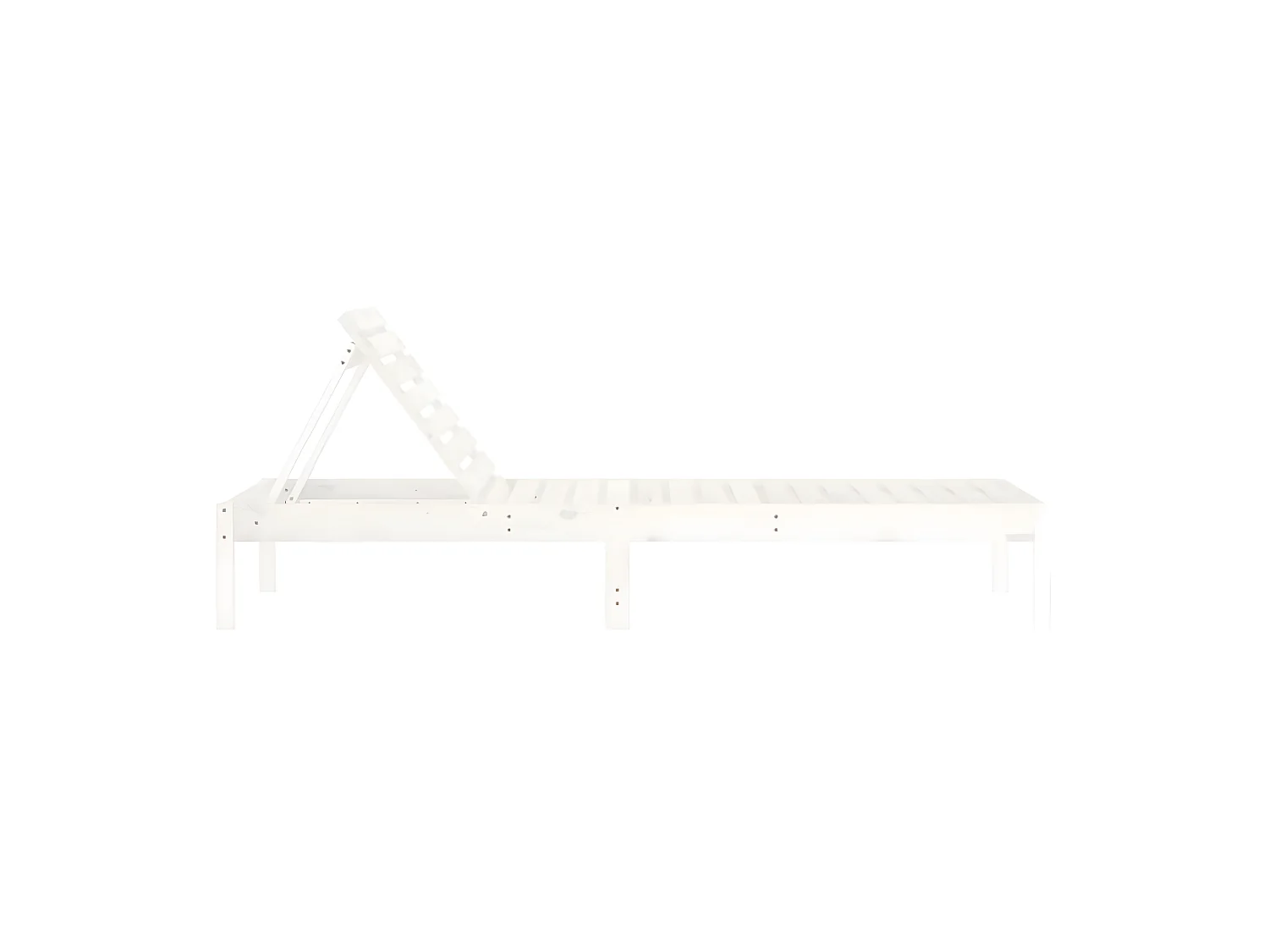 Bains de soleils 2 pcs blanc 199,5x60x74 cm bois massif de pin SEF66118