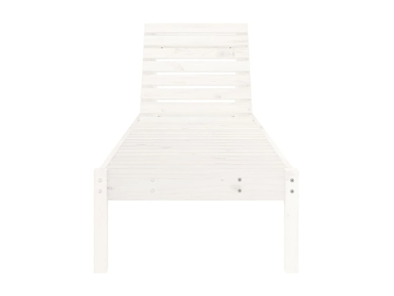 Bains de soleils 2 pcs blanc 199,5x60x74 cm bois massif de pin SEF66118