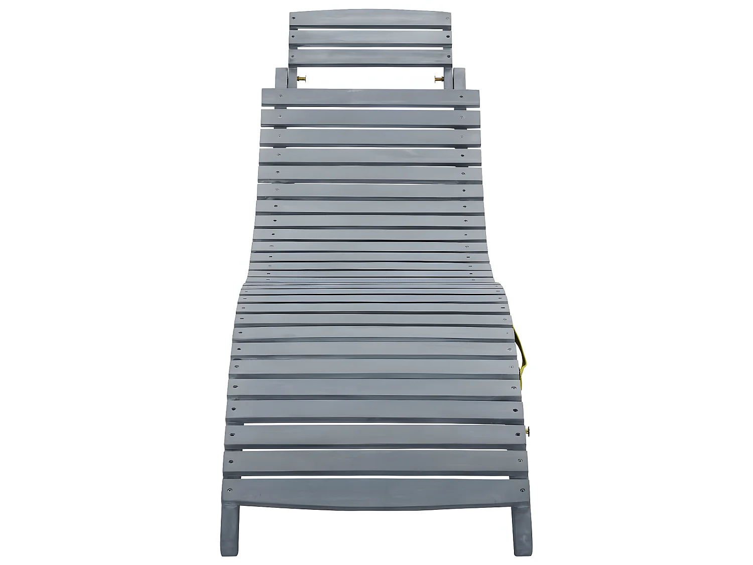 Bain de soleil avec coussin Gris Bois d'acacia solide SEF56308