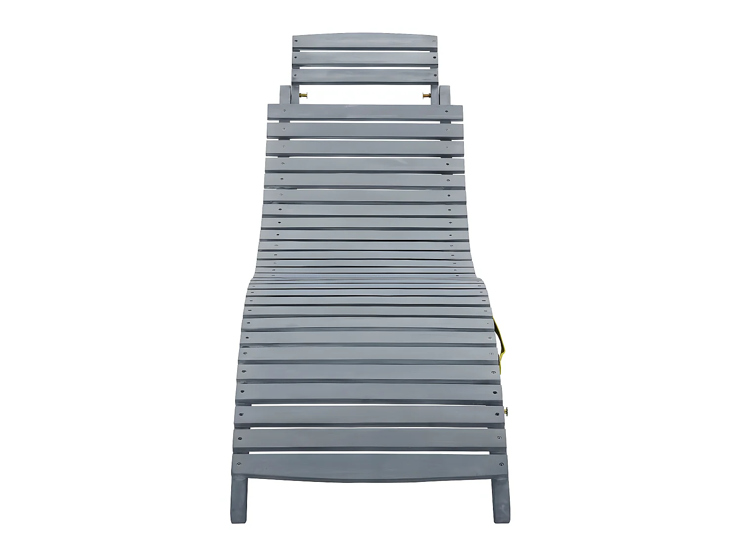 Bain de soleil avec coussin Gris Bois d'acacia solide SEF56308